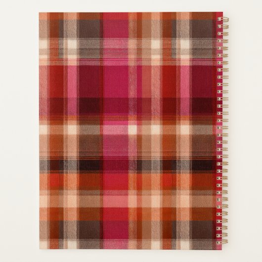 Custom Planner Gingham Pattern Style プランナー手帳 (裏面)