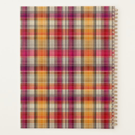 Custom Planner Gingham Pattern Style プランナー手帳 (裏面)