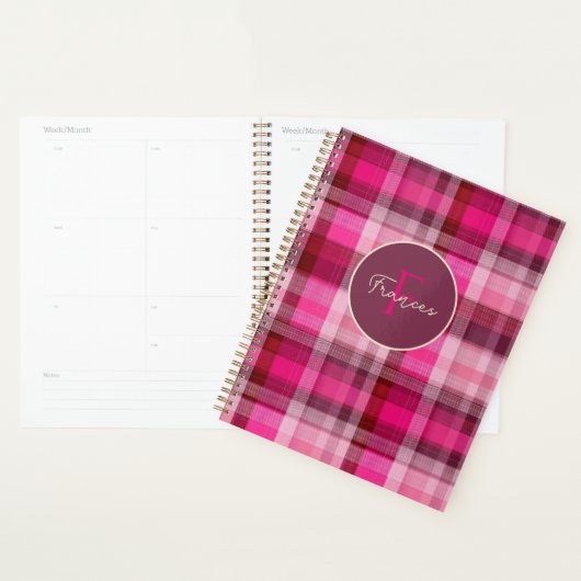 Custom Planner Gingham Pattern Style プランナー手帳 (ディスプレー)