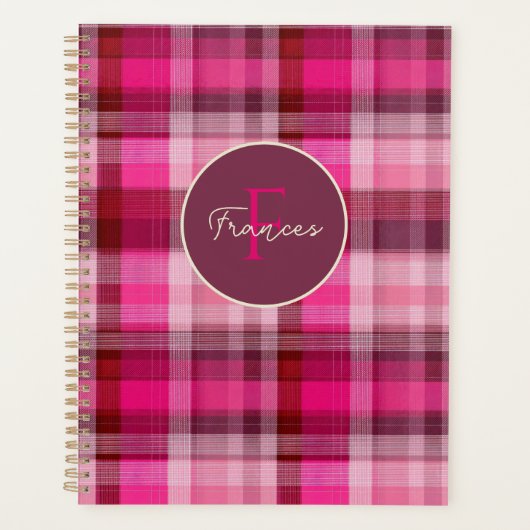 Custom Planner Gingham Pattern Style プランナー手帳 (正面)