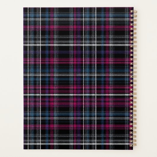 Custom Planner Gingham Pattern Style プランナー手帳 (裏面)