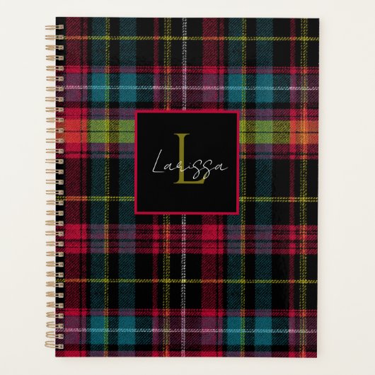 Custom Planner Gingham Pattern Style プランナー手帳 (正面)