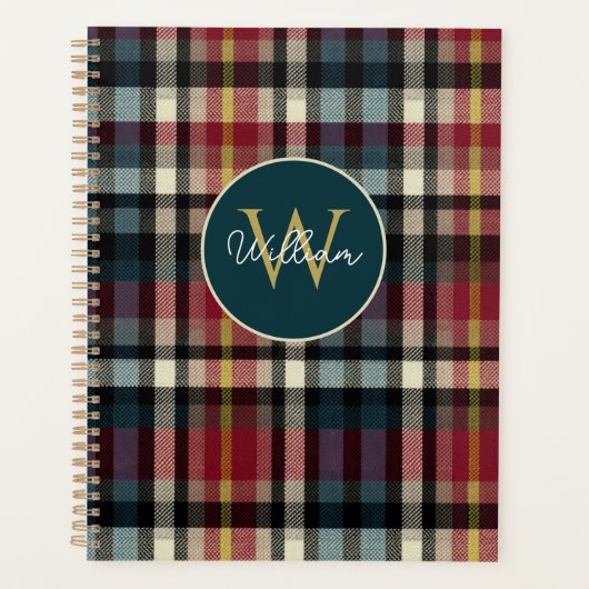 Custom Planner Gingham Pattern Style プランナー手帳 (正面)