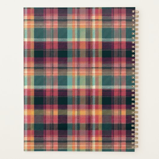 Custom Planner Gingham Pattern Style プランナー手帳 (裏面)