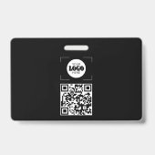 Custom plastic name badge logo QR code ID badge バッジ (裏面)