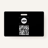 Custom plastic name badge logo QR code ID badge バッジ (裏面)