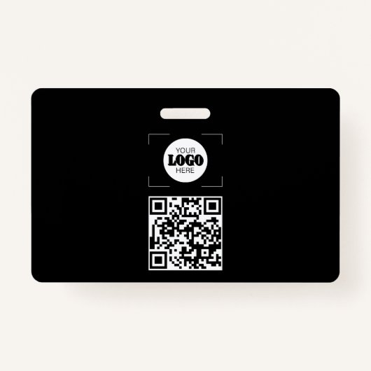 Custom plastic name badge logo QR code ID badge バッジ (裏面)