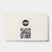 Custom plastic name badge logo QR code ID badge バッジ (裏面)