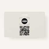 Custom plastic name badge logo QR code ID badge バッジ (裏面)