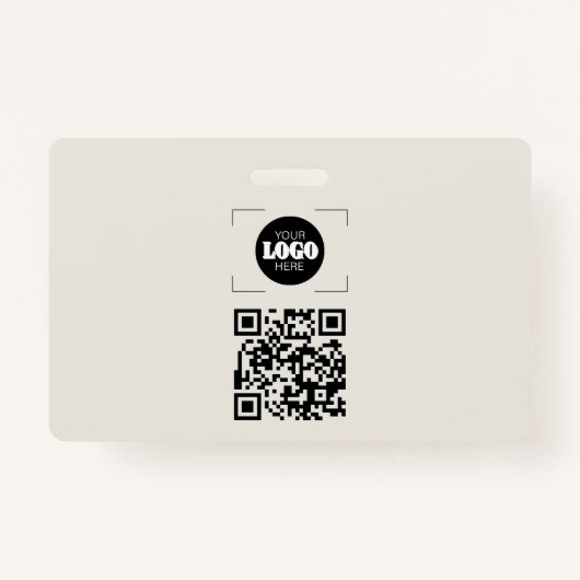 Custom plastic name badge logo QR code ID badge バッジ (裏面)