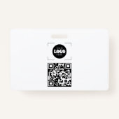 Custom plastic name badge logo QR code ID badge バッジ (裏面)