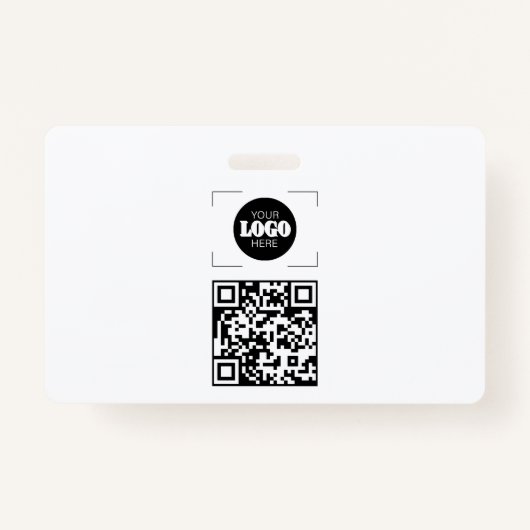 Custom plastic name badge logo QR code ID badge バッジ (裏面)