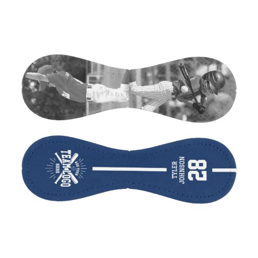 Custom Player Team Logo 2 Photo Blue 野球ボール (パネル)