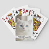 Custom playing cards | white cat with blue eyes トランプ (裏面)