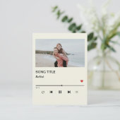 Custom Playlist Photo and Song QR Code PostCard  ポストカード (スタンド正面)