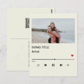 Custom Playlist Photo and Song QR Code PostCard  ポストカード (正面/裏面)