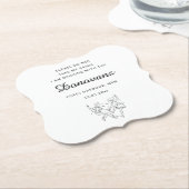 Custom Please Do Not Take My Drink Wedding  ペーパーコースター (アングル)