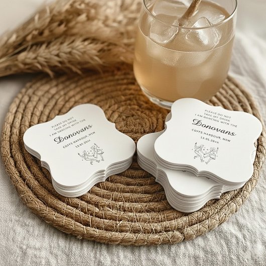 Custom Please Do Not Take My Drink Wedding  ペーパーコースター