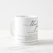 Custom Poem Thank You コーヒーマグカップ (正面左)