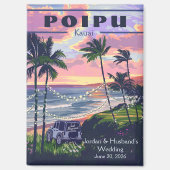 Custom Poipu Kauai Wedding  2 Magnet マグネット (正面)