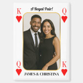 Custom Poker Card Magnet, Royal Pair Couples Gift  マグネット (正面)