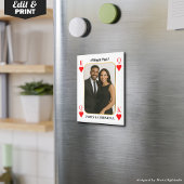 Custom Poker Card Magnet, Royal Pair Couples Gift マグネット