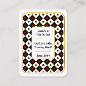 Custom Poker Cards, Royal Pair Couple Gift コーリングカード (裏面)