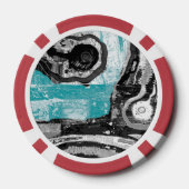 Custom Poker Chip - Surface Current Abstract Flow ポーカーチップ (裏面)