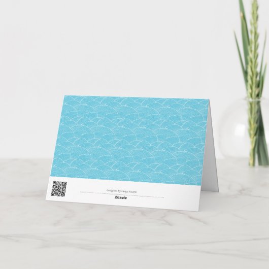 Custom Polaroid Photo Collage Folded Card サンキューカード (裏面)