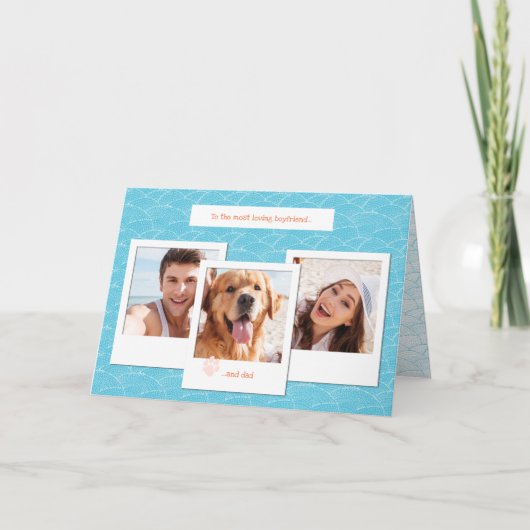 Custom Polaroid Photo Collage Folded Card サンキューカード (正面)