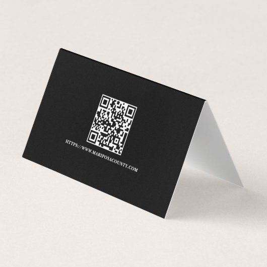 Custom Police Department Law Enforcement QR Code 名刺 (裏面)