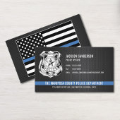 Custom Police Department Thin Blue Line Logo 名刺