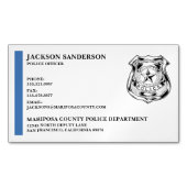 Custom Police Officer Department Law Enforcement マグネット名刺 (正面)