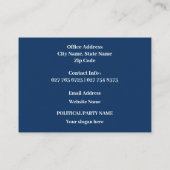 Custom Political Election  Campaign 名刺 (裏面)