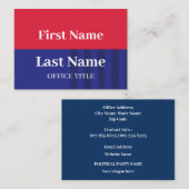 Custom Political Election  Campaign 名刺 (正面/裏面)