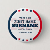 Custom Political Election Campaign Candidate Name 缶バッジ (正面)