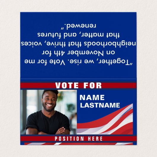 Custom Politics Campaign Template 名刺 (外部フラット)