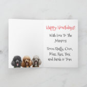 Custom Poodle Christmas Ugly Sweater Holiday カード (内部)