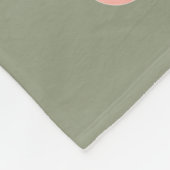 Custom Poodle Name Shhh We're Busy Sage Coral フリースブランケット (角)