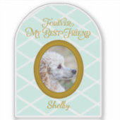 Custom Poodle Photo & Name Sticker  Forever Friend シール (正面)