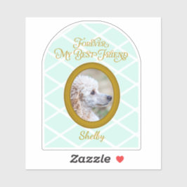 Custom Poodle Photo & Name Sticker  Forever Friend シール