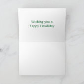 Custom Poodle Xmas Greeting Card - Festive Red シーズンカード (内部)