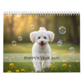 Custom Poppy Dog 2026 Calendar カレンダー (カバー)