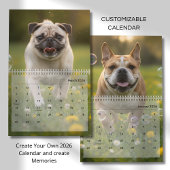 Custom Poppy Dog 2026 Calendar カレンダー