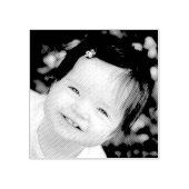 Custom Portrait Face photo Self-Inking Rubber  ラバースタンプ (インプリント)