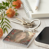 Custom Portrait for Her – Personalized Photo Gift キーホルダー (正面右)