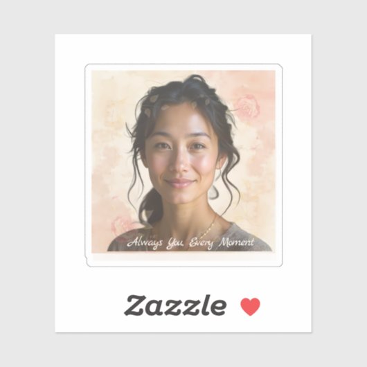 Custom Portrait for Her – Personalized Photo Gift シール (シート)