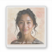 Custom Portrait for Her – Personalized Photo Gift シール (正面)