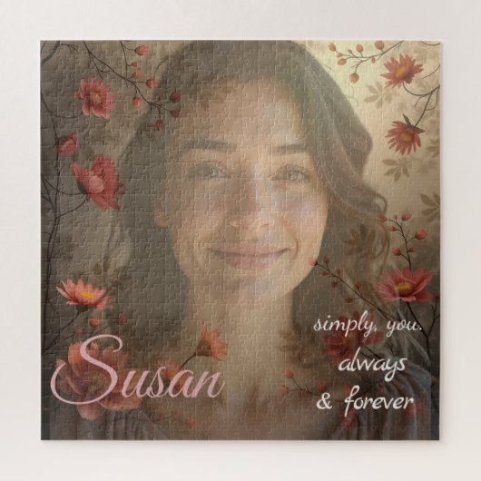 Custom Portrait for Her – Personalized Photo Gift ジグソーパズル (縦)