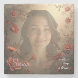 Custom Portrait for Her – Personalized Photo Gift ストーンコースター